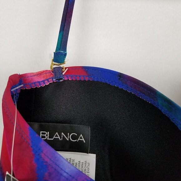 NWT La Blanca Hidden Gem Bandeau Tankini Top 8 - Picture 7 of 8